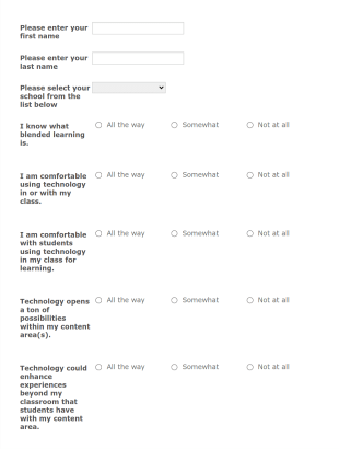 Blended Learning Post Module 1 Diagnostic Form Template