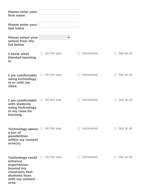 Blended Learning Post Module 1 Diagnostic Form Template