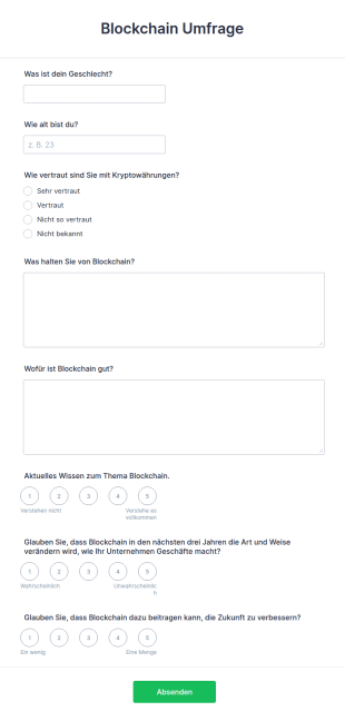 Blockchain Umfrage
