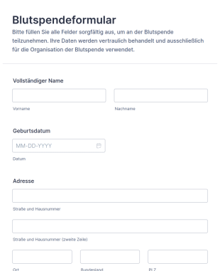 Blutspendeformular