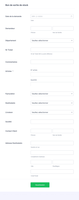 Bon Sortie De Stock Form Template