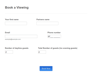 Viewing Booking Form Template