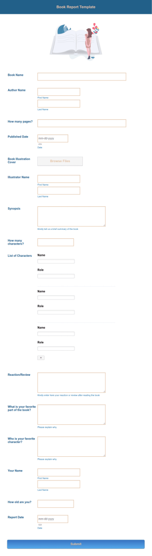 Book Report Template