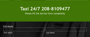 Booking A Taxi Form Template