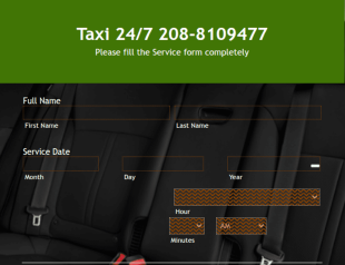 Booking A Taxi Form Template