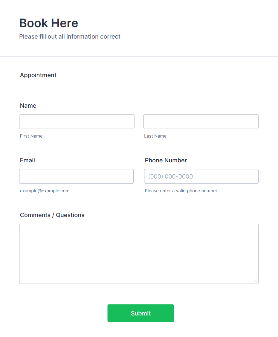 Booking Form with Calendar Form Template Jotform Booking Form with Calendar Form Template Jotform
