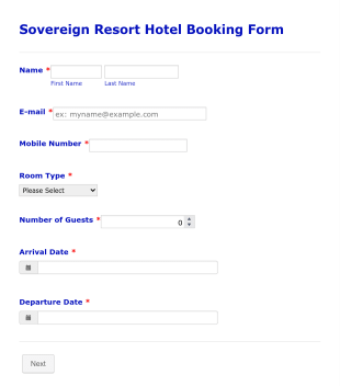 Booking Request Form Template