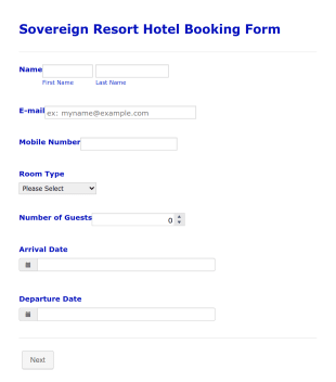 Booking Request Form Template