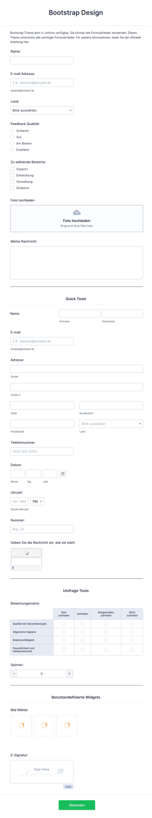 Bootstrap Design Thema