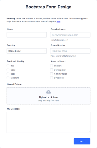 Bootstrap Form Template