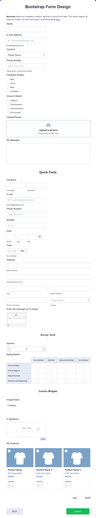Bootstrap Form Template