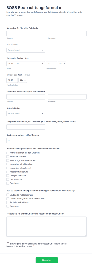BOSS Beobachtungsformular