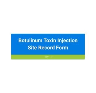 Botulinum Toxin Injection Site Record Form Template
