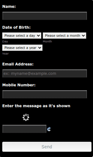 Mailing Notification Signup Form Template