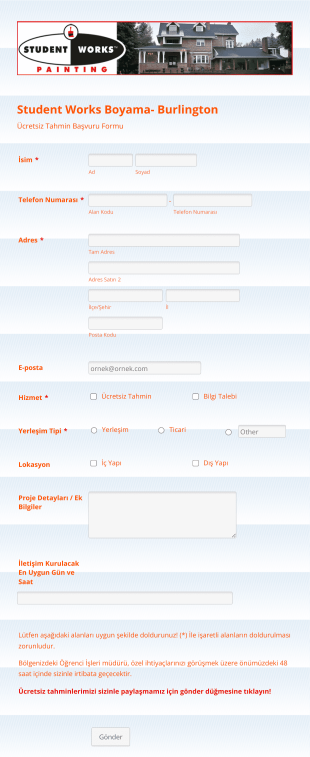 Boya Fiyat Teklifi Ve Tahmin Form Template
