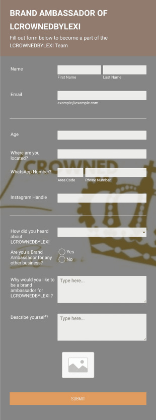 Brand Ambassador Of Lcrownedbylexi Form Template