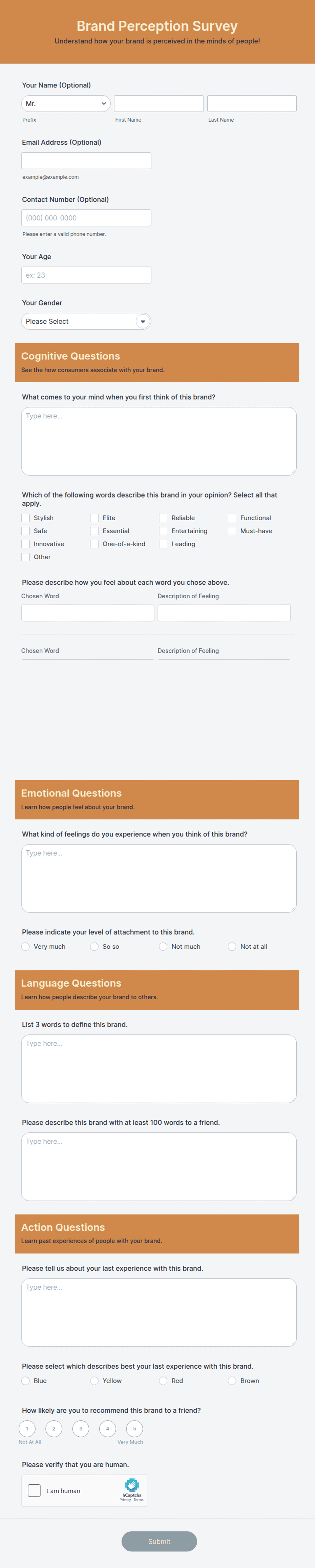 Brand Perception Survey Form Template Jotform