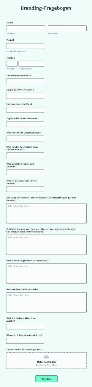 Branding Fragebogen