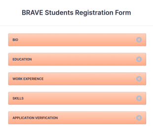 BRAVE Students Registration Form Template