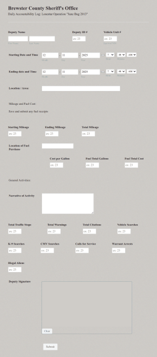 Daily Car Expense Tracking Form Template