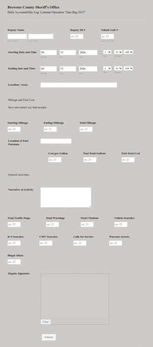 Daily Car Expense Tracking Form Template