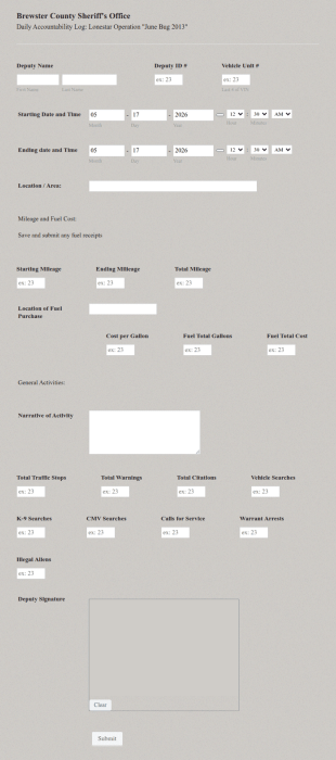 Daily Car Expense Tracking Form Template