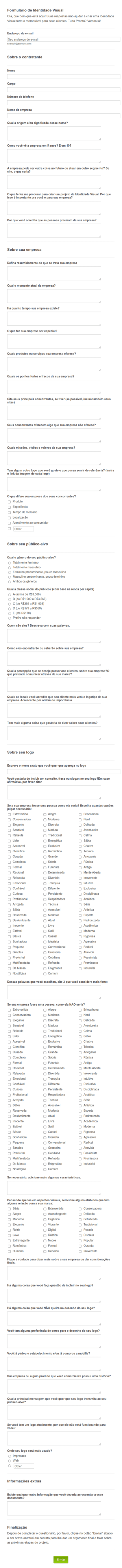 Briefing De Identidade Visual