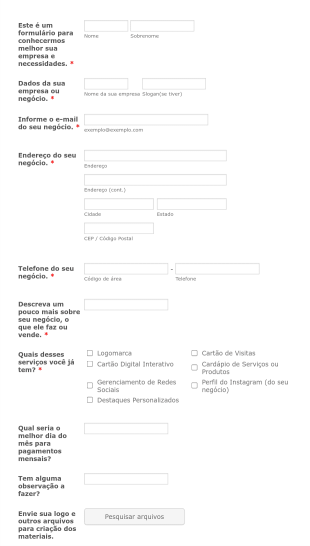 Briefing Gestão De Mídias Sociais Form Template