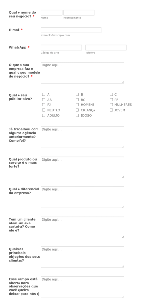 Briefing Pacote De Banners Form Template