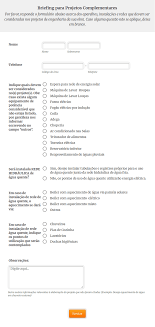 Briefing Para Projetos Complementares