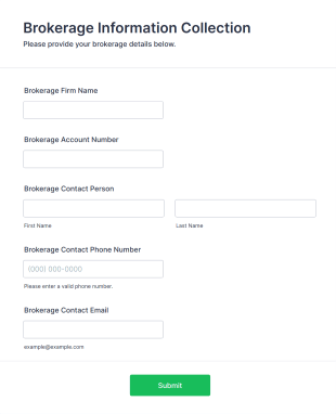 Brokerage Information Collection Form Template
