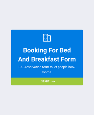 Buchungsformular Für Bed And Breakfast Form Template