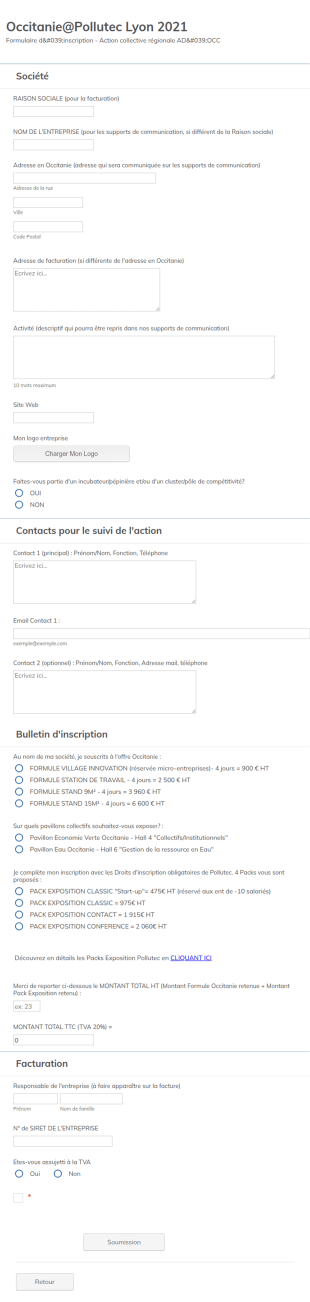 Bulletin D'inscription