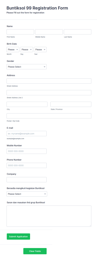 Buntiksol 99 Member Form