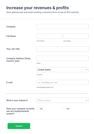 Business Development Application Form Template