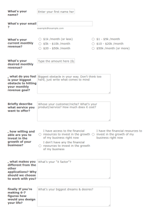 Business Partnership Application Form Template