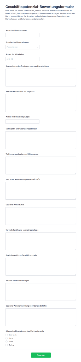 Business Potenzial Check Survey