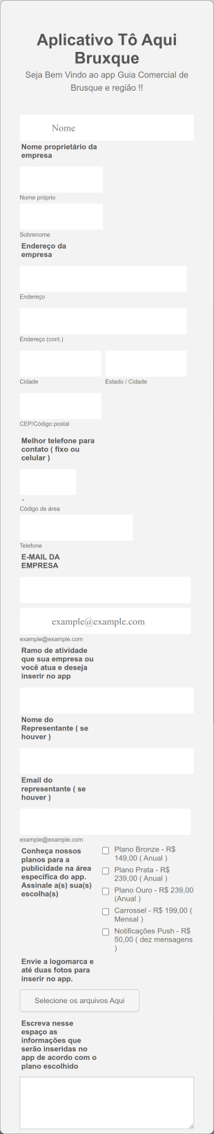 Business Registration Form In Portuguese