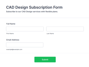 CAD Design Subscription Form Template