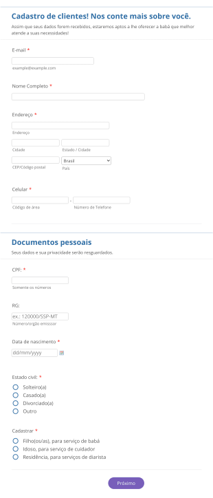 Cadastro De Cliente Matheus