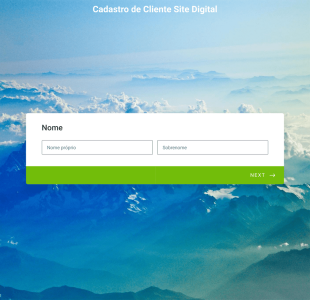 Cadastro De Cliente Site Digital Form Template