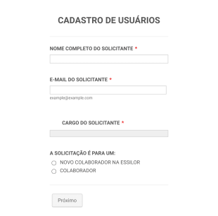 Cadastro De Colaboradores Para Setor De TI Form Template