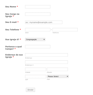 Cadastro De Igrejas Form Template