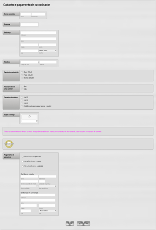 Cadastro E Pagamento De Patrocínio Form Template