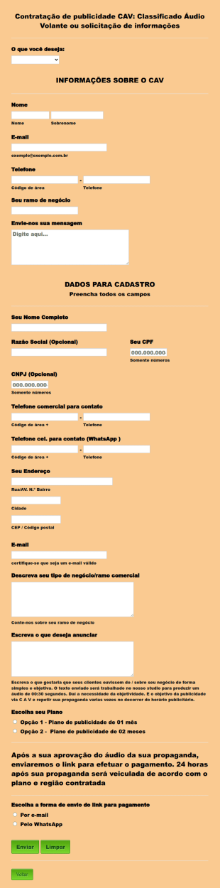 Cadastro E Solicitações