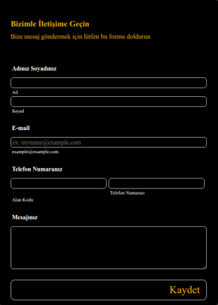 Cadılar Bayramı İletişim Form Şablonu