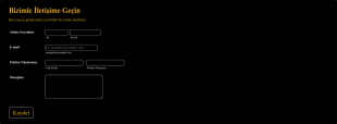 Cadılar Bayramı İletişim Form Template