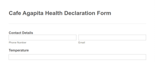 Cafe Agapita Declaration Form Template