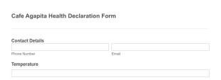 Cafe Agapita Declaration Form Template