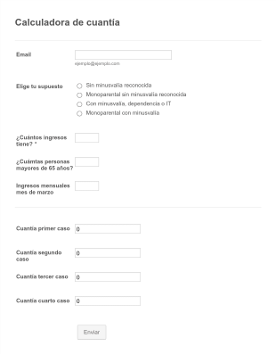 Calculadora De Cuantía Form Template